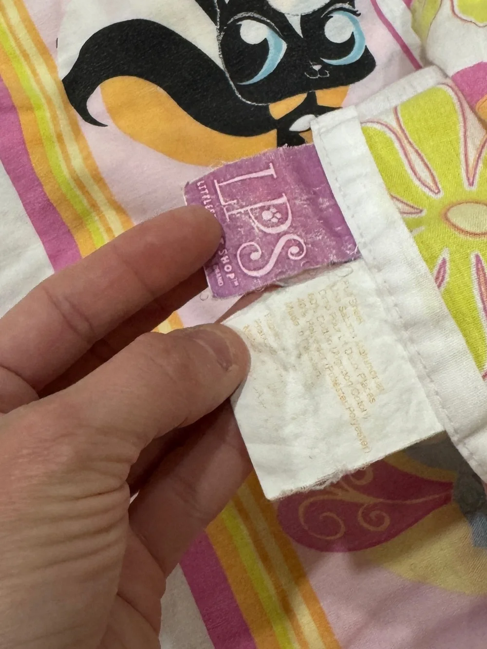 Vintage 2008 Littlest Pet Shop sheet flat cat frog bunny y2k full LPS nostalgia